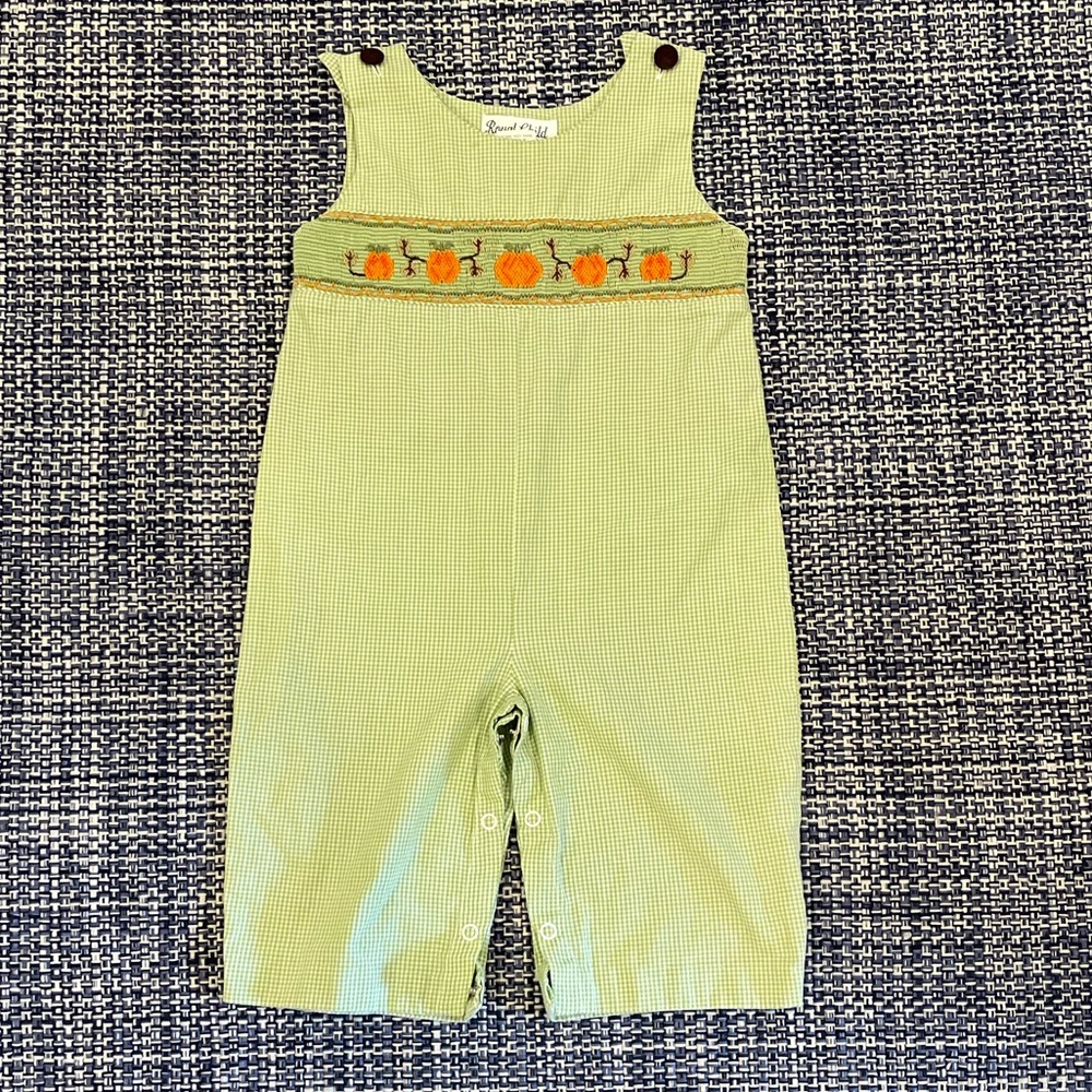 Smocked Pumpkin Longall 18M